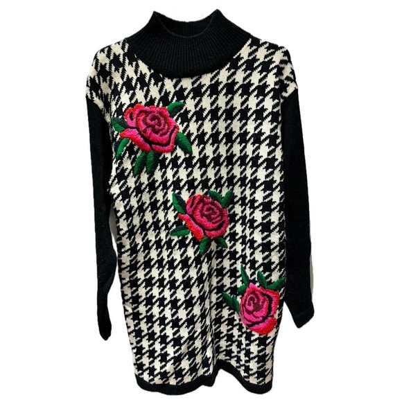 Vintage Knit Houndstooth Dress - Picture 2 of 7